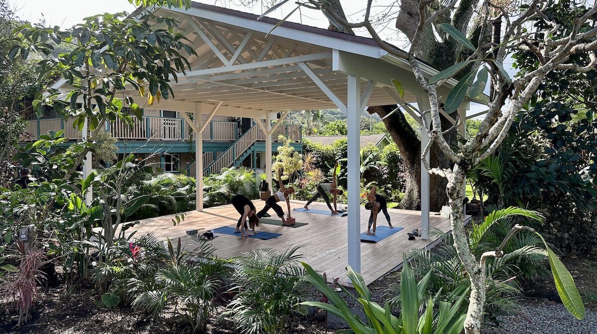 Outdoor Yoga Studio at Ke Iki Beach Bungalows